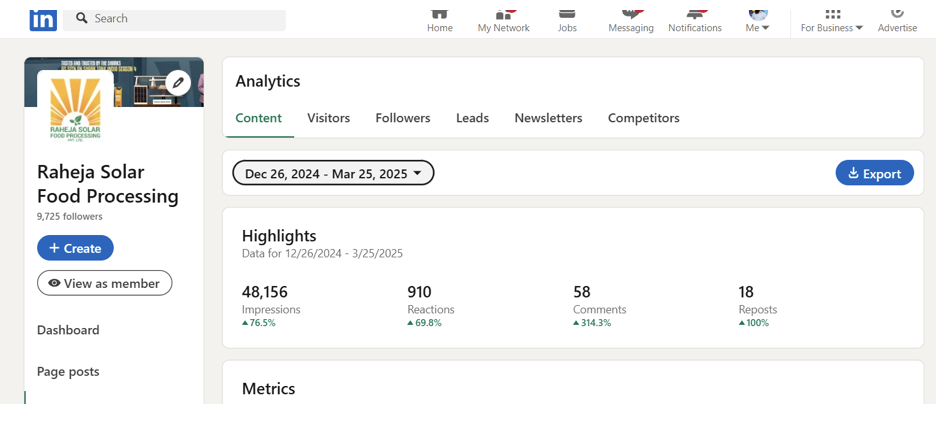 LinkedIn Analytics Dashboard